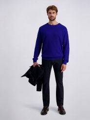 Pierre Cardin Spodnie w kolorze granatowym rozmiar: W40/L34. Niebieskie spodnie materiałowe Pierre Cardin, na co dzień, l, z aplikacjami, z materiału, klasyczne. Za 184.95 zł.
