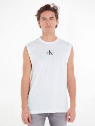 CALVIN KLEIN JEANS Top w kolorze białym rozmiar: 3XL. Białe bezrękawniki Calvin Klein Jeans, xl, bez wzorów, z bawełny, bez kołnierzyka, bez ramiączek. Za 88.43 zł.