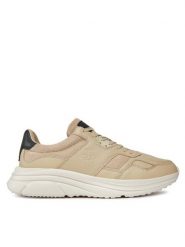 Tommy Hilfiger Sneakersy Modern Runner Premium Lth FM0FM04879 Beżowy. Brązowe buty sportowe casual Tommy Hilfiger, bez wzorów, ze skóry, bez zapięcia. Za 499.99 zł.