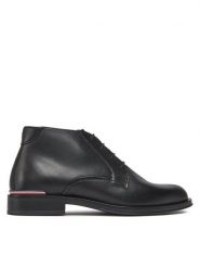 Tommy Hilfiger Trzewiki Core Rwb Hilfiger Lth L Boot FM0FM04804 Czarny. Czarne botki sznurowane Tommy Hilfiger, bez wzorów, ze skóry, bez obcasa, bez zapięcia. Za 799.99 zł.