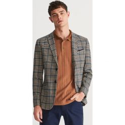 Marynarka slim fit w kratę - Turkusowy. Garnitury marki Reserved. Za 299.99 zł.