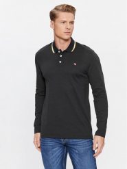 Jack&Jones Polo 12174038 Czarny Regular Fit. Czarne koszulki polo Jack&Jones, m, bez wzorów, z bawełny, bez kołnierzyka, bez ramiączek. Za 149.99 zł.