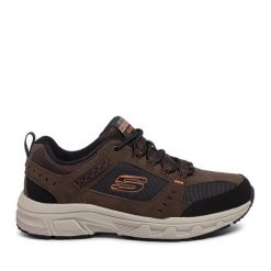 Trekkingi Skechers. Brązowe buty trekkingowe Skechers, bez wzorów, bez zapięcia. Za 219.99 zł.