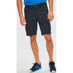 Jack Wolfskin - Szorty. Niebieskie szorty Jack Wolfskin, bez wzorów, z materiału, casualowe. W wyprzedaży za 199.90 zł.