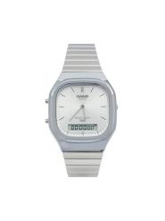 Casio Zegarek AQ-240E-7AEF Srebrny. Szare, analogowe zegarki Casio, srebrne. Za 299.99 zł.