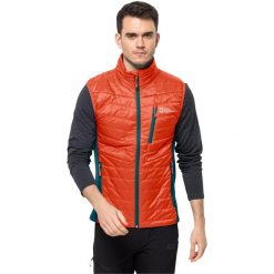 Bezrękawnik turystyczny męski Jack Wolfskin Routeburn Pro Ins. Brązowe kamizelki sportowe Jack Wolfskin, m, bez wzorów, z materiału, bez kaptura, trekkingowe, primaloft. Za 359.00 zł.