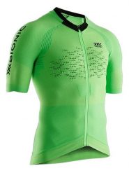 X-Bionic Koszulka kolarska w kolorze zielonym rozmiar: XL. Zielone t-shirty sportowe X BIONIC, bez wzorów, z materiału, bez ramiączek, rowerowe. Za 224.95 zł.