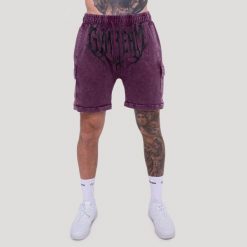 Szorty męskie fitness ze sznurkiem Abyss. Czerwone krótkie spodenki sportowe GYMBEAM, m, bez wzorów, z bawełny. Za 105.90 zł.