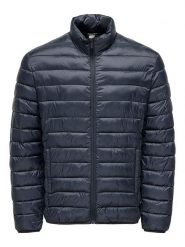 ONLY & SONS Kurtka pikowana "Gavin" w kolorze granatowym rozmiar: XL. Niebieskie kurtki Only & Sons, xl, bez wzorów, z poliamidu, bez kaptura. Za 144.92 zł.