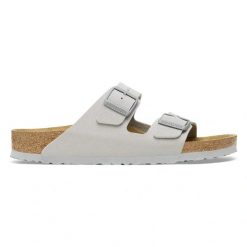 Birkenstock Arizona BF Stone Coin Klapki męskie. Szare klapki Birkenstock, z materiału. Za 339.99 zł.