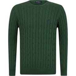 Sweter w kolorze khaki. Brązowe swetry nierozpinane Denim Culture, l, bez wzorów, z bawełny, bez kołnierzyka, bez ramiączek. W wyprzedaży za 159.95 zł.