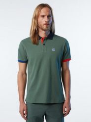 North Sails Koszulka polo w kolorze zielonym rozmiar: M. Zielone koszulki polo North Sails, m, bez wzorów, z bawełny, bez kołnierzyka, bez ramiączek. Za 165.99 zł.