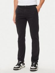 Boss Chinosy 50510933 Czarny Slim Fit. Czarne eleganckie spodnie Boss, m, z bawełny. Za 369.99 zł.