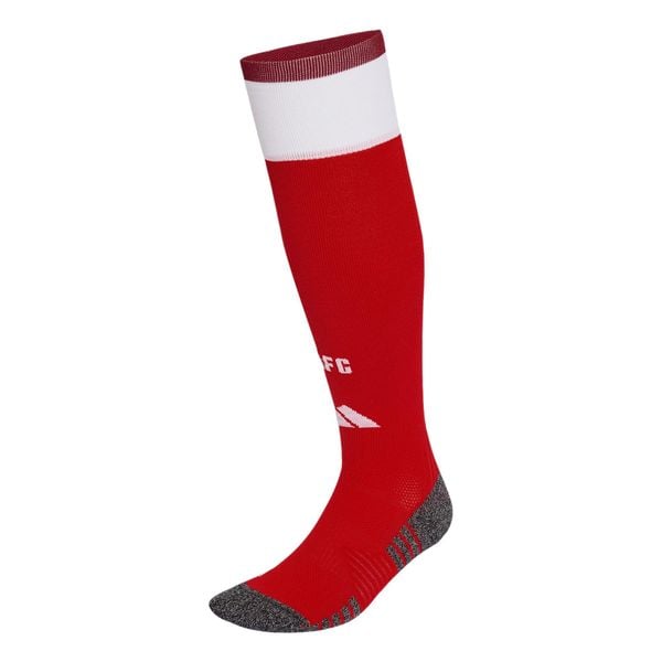 Domowe getry Arsenal FC 26/27. Czerwone legginsy długie sportowe Adidas, l, bez wzorów, z bawełny, do biegania. Za 99.95 zł.