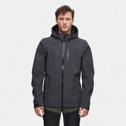 Kurtka męska softshell Alpinus Roignais. Czarne kurtki Alpinus, m, bez wzorów, z softshellu, bez kaptura. Za 399.00 zł.