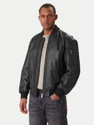 BOSS Kurtka skórzana Jakri 50552151 Czarny Regular Fit. Czarne kurtki Boss, m, bez wzorów, bez kaptura. Za 2,199.00 zł.