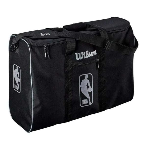 Autentyczna Torba Piłkarska NBA. Czarne torby na ramię Wilson, bez wzorów, z materiału, na ramię, bez dodatków. Za 159.99 zł.