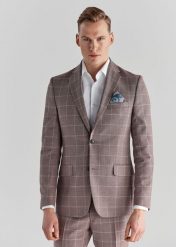 PAKO LORENTE – Różowa marynarka garniturowa P22SP-3G-019-W-S. Czerwone garnitury Pako Lorente, m, bez wzorów, z wełny. Za 499.99 zł.