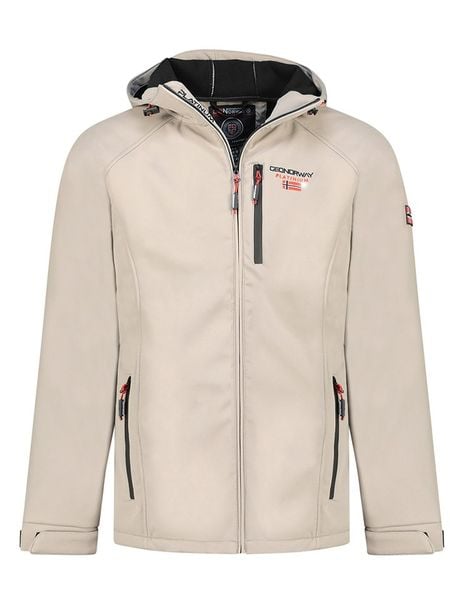 Geographical Norway Kurtka softshellowa "Takito" w kolorze beżowym rozmiar: XXL. Brązowe kurtki outdoor i hardshell Geographical Norway, xxl, bez wzorów, bez kaptura. Za 157.35 zł.