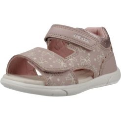 Sandały GEOX B SANDAL ZAPITO D VIT Rose. Czerwone sandały Geox, z syntetyku, bez zapięcia. Za 182.99 zł.