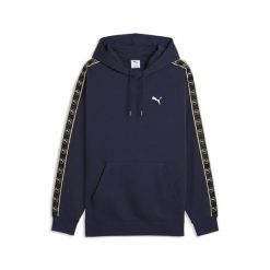 Męska bluza z kapturem Essentials Elevated Tape o luźnym kroju PUMA. Czarne bluzy z kapturem Puma, na jesień, m, bez wzorów, z bawełny, z kapturem. Za 259.00 zł.