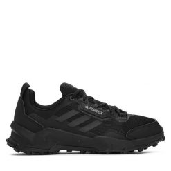 Trekkingi adidas. Czarne buty trekkingowe Adidas, bez wzorów, bez zapięcia. Za 319.99 zł.