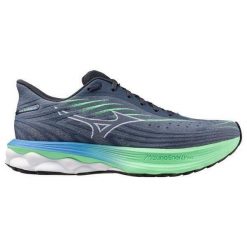 Buty do biegania Mizuno Wave Skyrise 6. Niebieskie buty do biegania Mizuno, bez wzorów, bez zapięcia, do biegania, mizuno wave. W wyprzedaży za 580.40 zł.