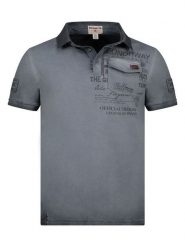 Geographical Norway Koszulka polo "Keony" w kolorze szarym rozmiar: S. Szare koszulki polo sportowe Geographical Norway, s, bez wzorów, z bawełny, bez kołnierzyka, bez ramiączek. Za 74.63 zł.