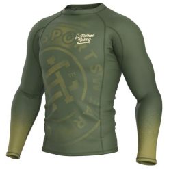 Koszulka sportowa męska Rashguard do MMA EXTREME HOBBY BADGE. Szare bielizna termoaktywna EXTREME HOBBY, m, bez wzorów, z bawełny, bez ramiączek, na fitness i siłownię. Za 209.00 zł.