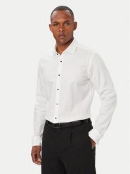 HUGO Koszula Kamir 50566484 Biały Slim Fit. Białe koszule Hugo, m, bez wzorów, z bawełny, bez kołnierzyka, bez ramiączek. Za 549.99 zł.