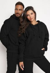 Czarna Dzianinowa Bluza z Kapturem Nisrat. Czarne bluzy Born2be, m, z aplikacjami, z dzianiny, z kapturem. W wyprzedaży za 67.99 zł.