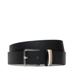 Pasek Męski BOSS. Czarne paski Boss, bez wzorów. Za 219.99 zł.