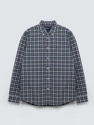 Koszula męska bawełniana w kratę granatowa Gibbineros 402. Niebieskie koszule BIG STAR, l, bez wzorów, z bawełny, bez kołnierzyka, bez ramiączek. Za 229.99 zł.