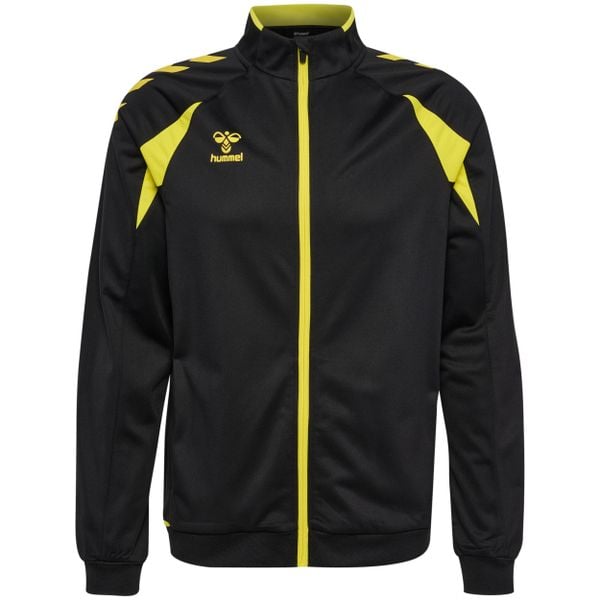 Kurtka z dresu Hummel Core 2.0. Czarne kurtki Hummel, bez wzorów, z dresówki, bez kaptura. Za 233.00 zł.