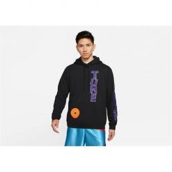 Bluza sportowa męska Nike Lebron X Space Jam A New Legacy. Czarne bluzy z kapturem Nike, m, bez wzorów, z kapturem. Za 647.00 zł.