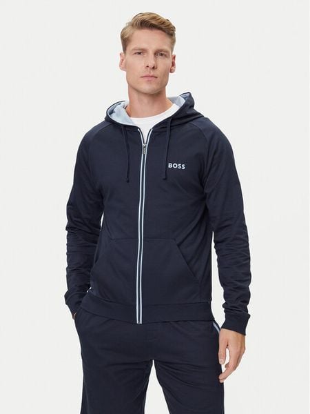 BOSS Bluza Authentic 50545573 Granatowy Regular Fit. Niebieskie bluzy Boss, m, bez wzorów, z bawełny, bez kaptura. Za 349.99 zł.