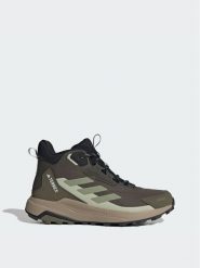 Adidas Trekkingi Terrex Anylander Mid Rain.Rdy Hiking Shoes JR6594 Brązowy. Brązowe botki sznurowane Adidas, bez wzorów, z materiału, bez obcasa, bez zapięcia. Za 438.99 zł.