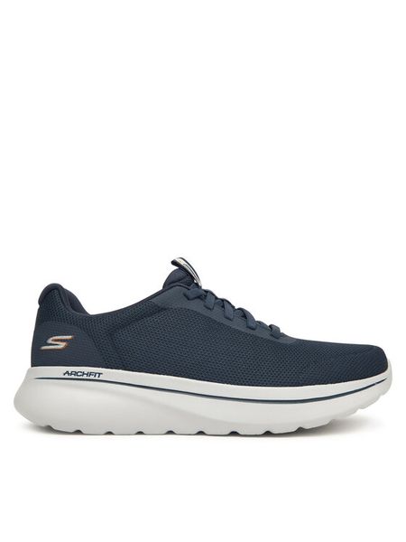 Skechers Sneakersy Go Walk Arch Fit N-Joy 217078 NVY Granatowy. Niebieskie buty sportowe casual Skechers, bez wzorów, z materiału, bez zapięcia. Za 269.99 zł.