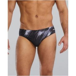 Spodenki pływackie TYR M DE BRIEF CYC. Szare odzież kąpielowa TYR, m, bez wzorów, sportowe. Za 199.99 zł.