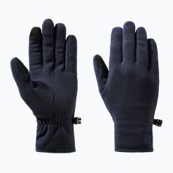 Rękawiczki trekkingowe Jack Wolfskin Real Stuff. Niebieskie rękawiczki Jack Wolfskin, bez wzorów. Za 119.99 zł.