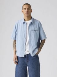 Levi's Koszula "Zandt" - Relaxed fit - w kolorze błękitnym rozmiar: L. Niebieskie koszule Levi's®, l, bez wzorów, z bawełny, bez kołnierzyka, bez ramiączek. Za 135.81 zł.