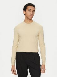 HUGO Sweter San Cody 50532074 Beżowy Slim Fit. Brązowe swetry rozpinane Hugo, m, bez wzorów, z wiskozy, bez kołnierzyka, bez ramiączek. Za 269.99 zł.