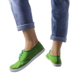 Zielone tenisówki Wang. Zielone trampki m, bez wzorów, bez zapięcia. Za 64.19 zł.