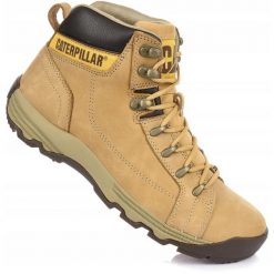 Męskie buty trapery trekkingowe piaskowe CATERPILLAR CAT. Brązowe trekkingi CATerpillar, bez wzorów, bez zapięcia. Za 429.00 zł.