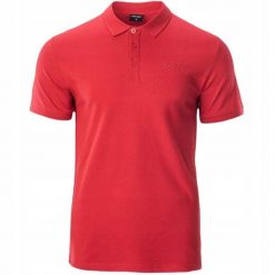Koszulka Polo Męska Romso. Czerwone koszulki polo Hi-tec, m, bez wzorów, bez kołnierzyka, bez ramiączek. Za 87.99 zł.