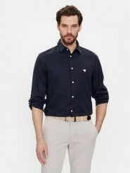 Guess Koszula F4GH00 WG3L0 Granatowy Regular Fit. Niebieskie koszule Guess, l, z aplikacjami, z wiskozy, bez kołnierzyka, bez ramiączek. Za 219.99 zł.