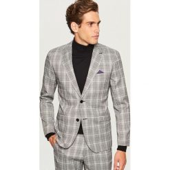 Marynarka slim fit w kratę - Szary. Marynarki marki Reserved. Za 329.99 zł.