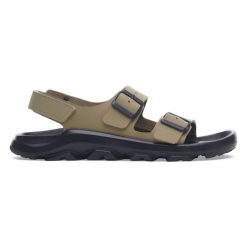 Sandały Birkenstock Mogami Terra 1029775 zielone. Zielone sandały z materiału, bez zapięcia. Za 698.00 zł.