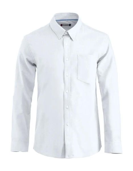 Clique Oxford koszula Oxford z długim rękawem 100% bawełna easy care. Białe koszule CLIQUE, m, bez wzorów, z bawełny, bez kołnierzyka, bez ramiączek. Za 229.83 zł.