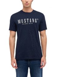 Mustang Koszulka w kolorze granatowym rozmiar: 3XL. Niebieskie bezrękawniki Mustang, xl, bez wzorów, z bawełny, bez kołnierzyka, bez ramiączek. Za 66.31 zł.